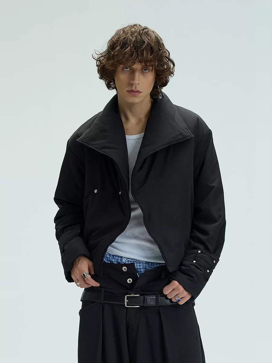 Single-button Short Padded Jacket