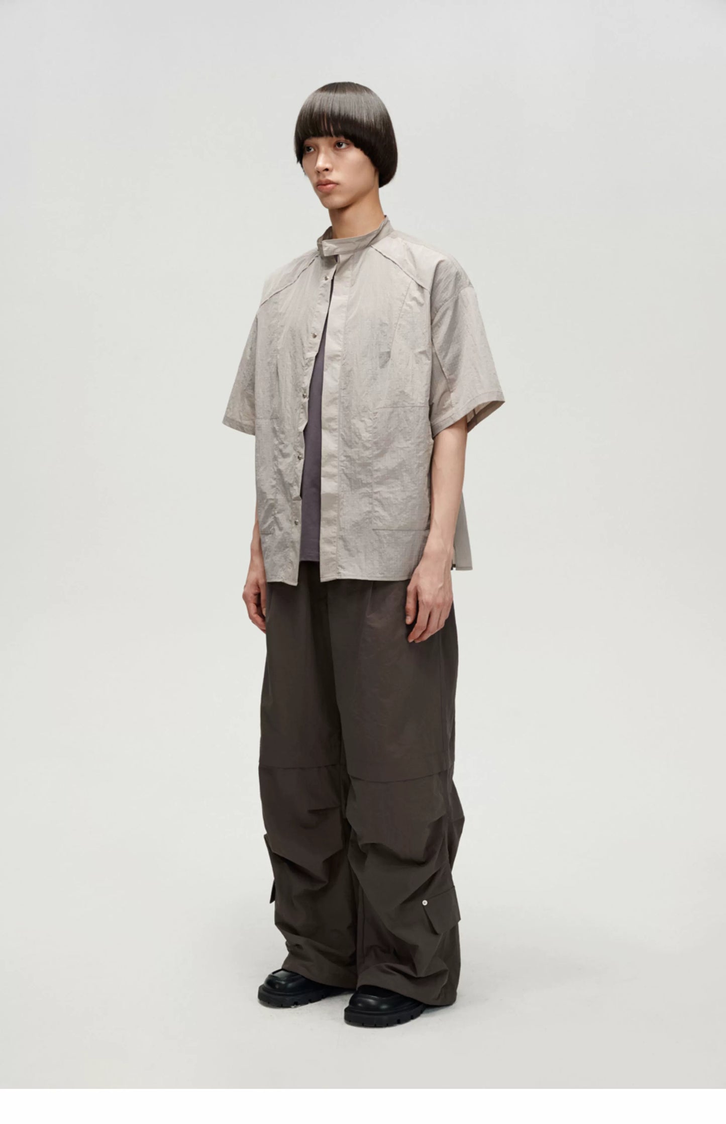 Bone Pattern Sheer Short Sleeve Shirt