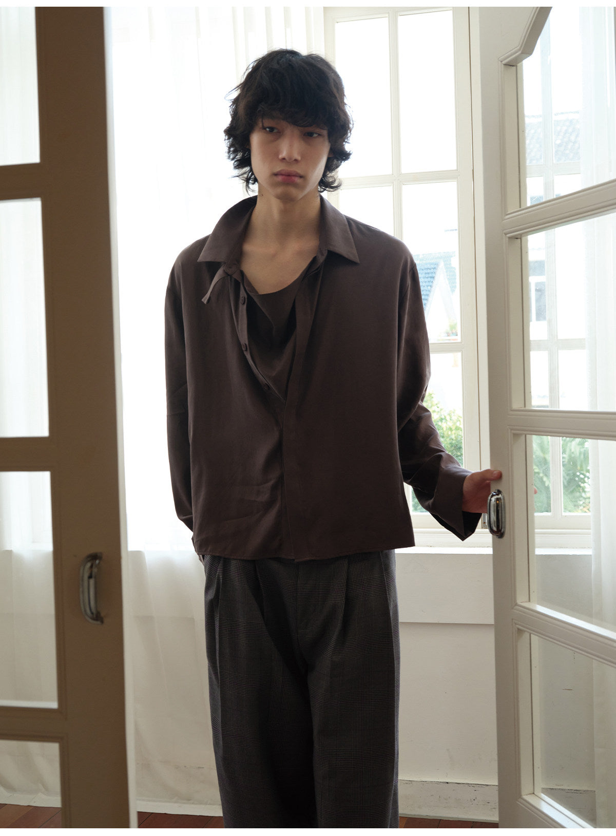 Copper ammonia long-sleeve shirt