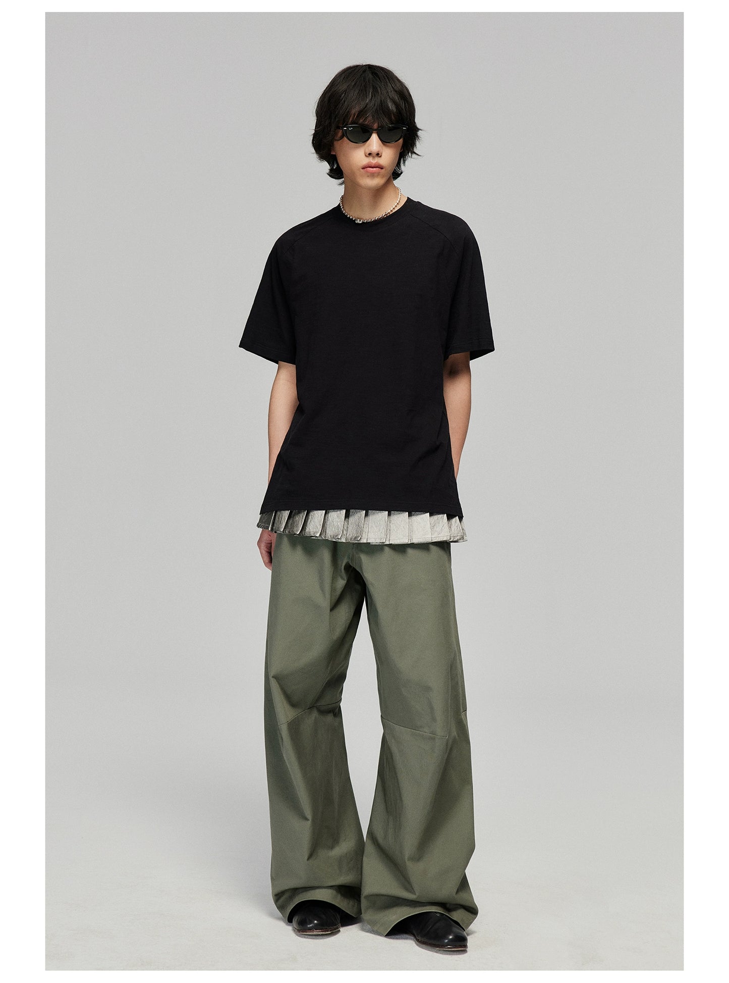 Straight-leg casual trousers