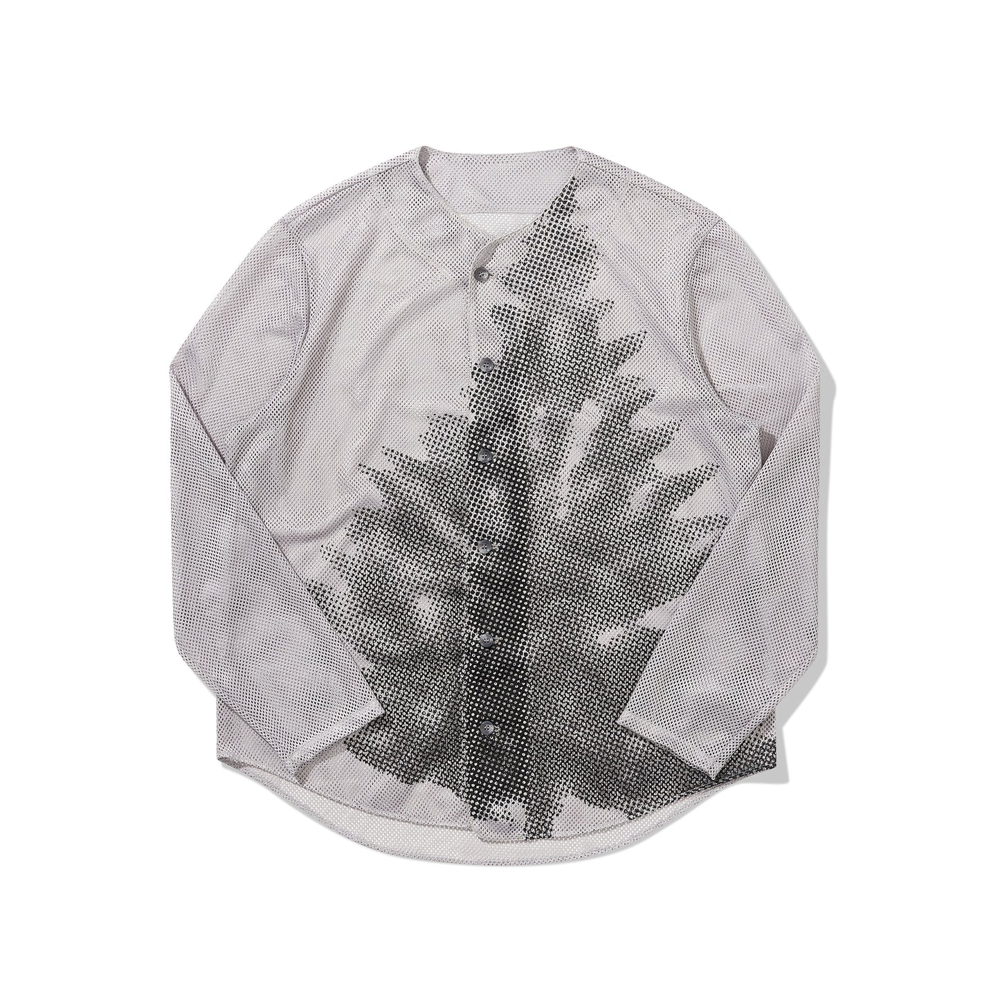 Pine Print Mesh Cardigan