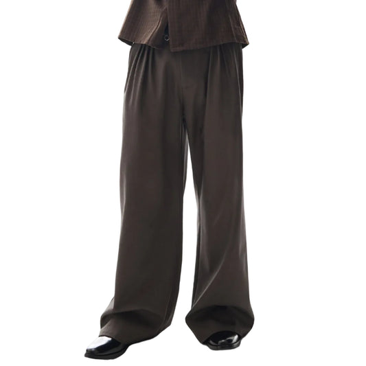 Checker Multi-Pleated Trousers