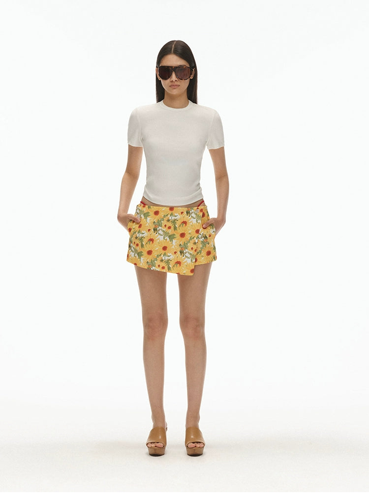 Cut slim short-sleeve T-shirt