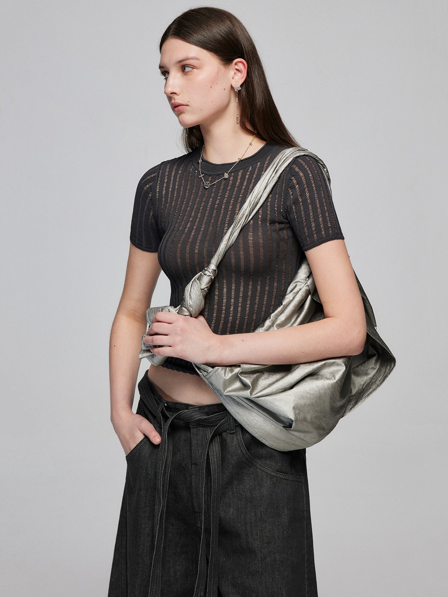 Versatile Pleated Crossbody Bag