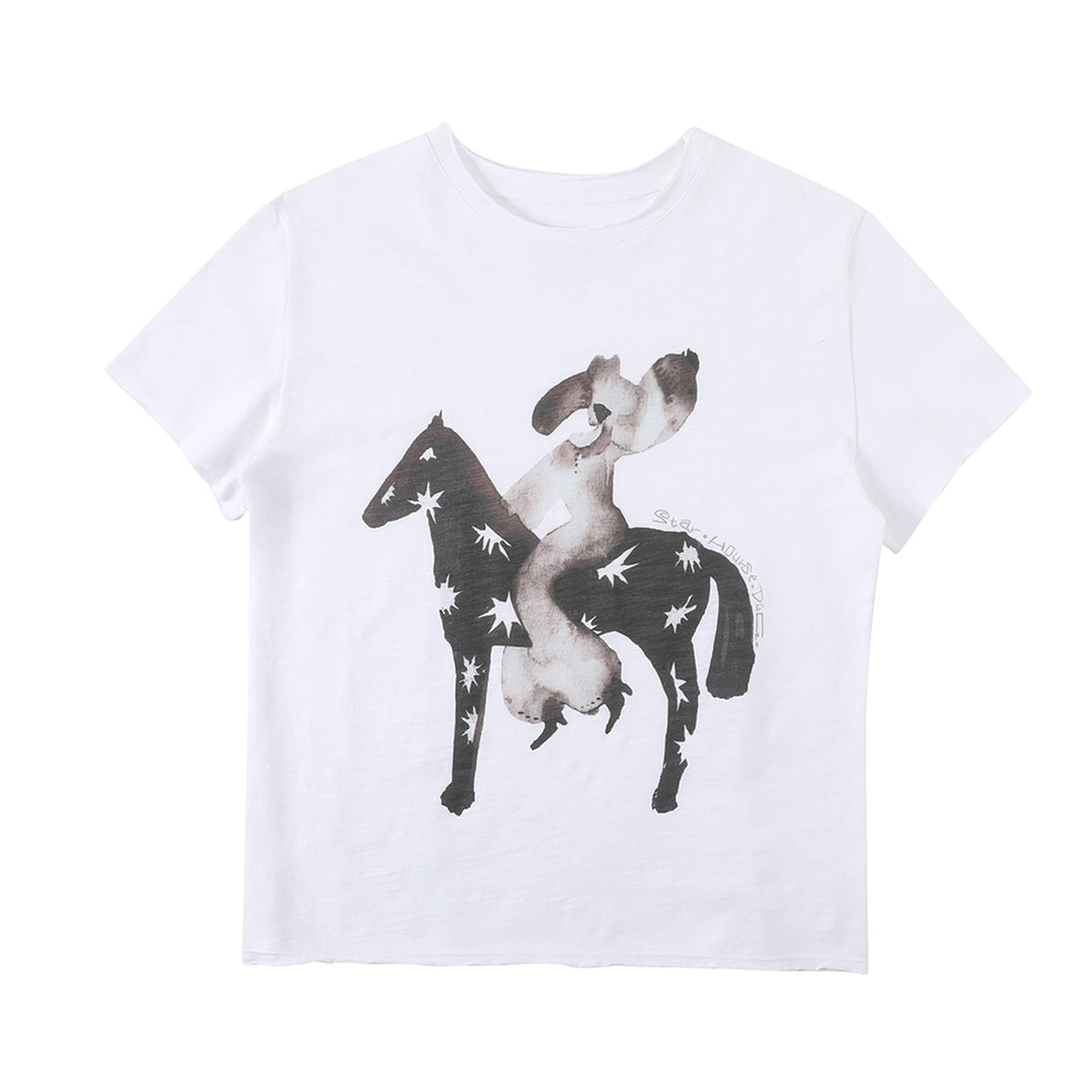 Star Horse Dog Short Sleeve T-Shirt