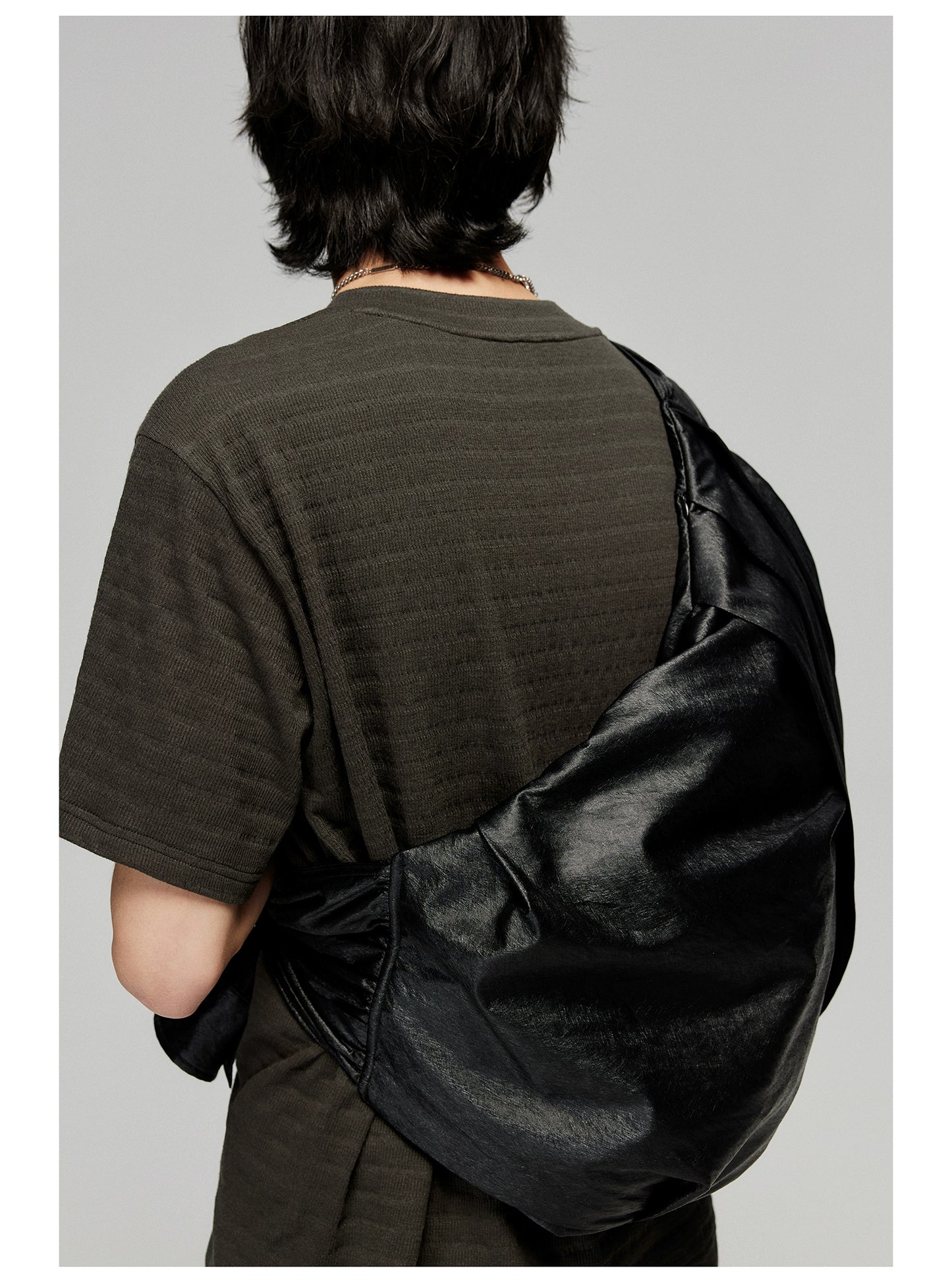 Versatile Pleated Crossbody Bag
