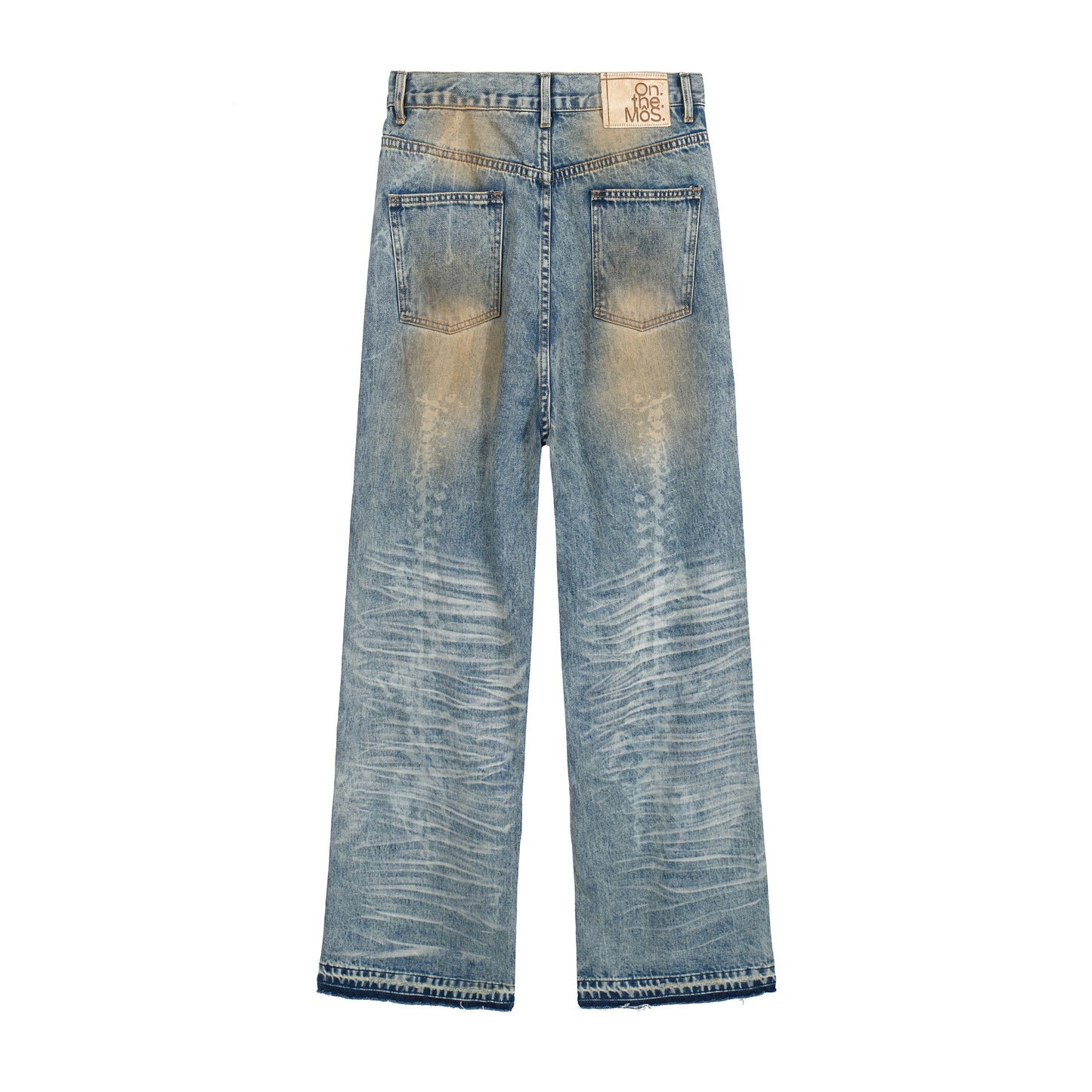 Wide-leg Dirty washed jeans