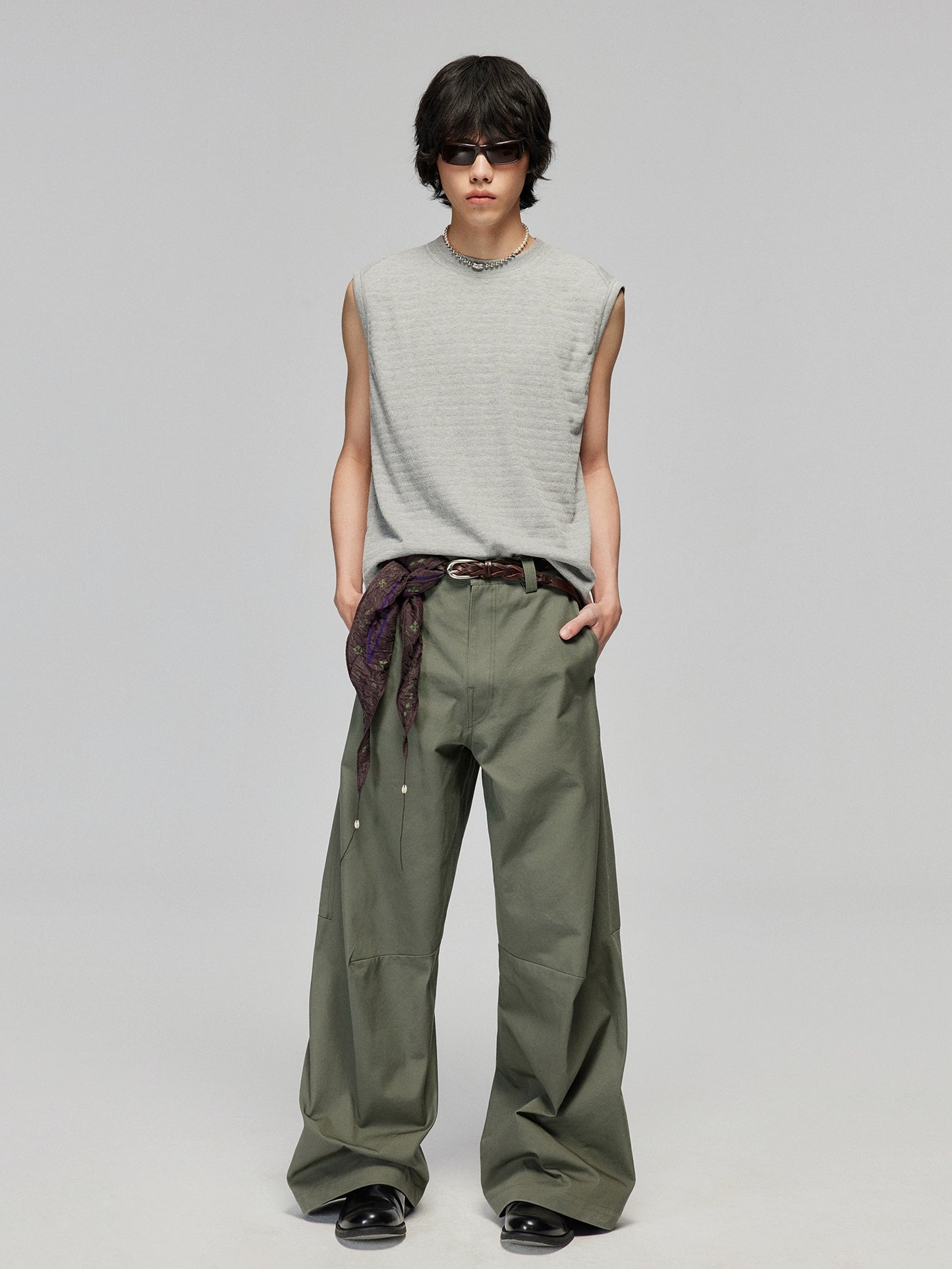 Straight-leg casual trousers