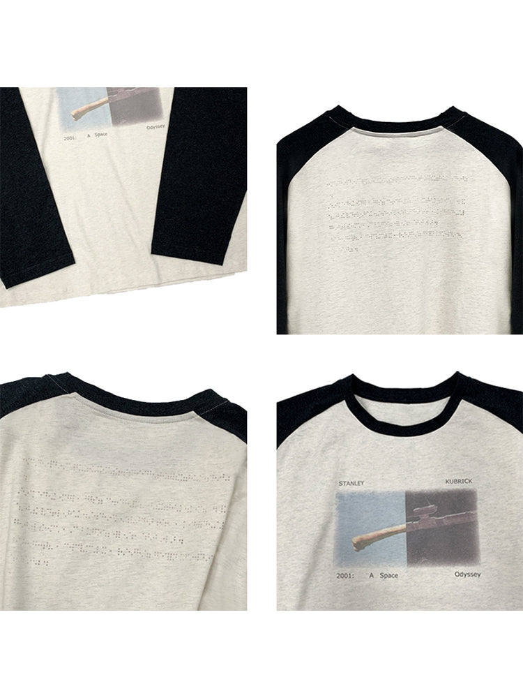 "SPACE ODYSSEY" WASHED VINTAGE RAGLAN long sleeve T-shirts
