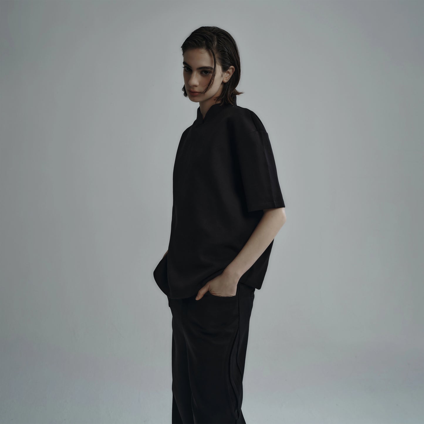 Petal Collar Short Sleeve T-Shirt