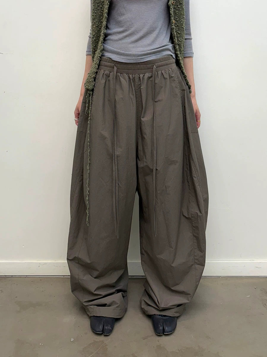 Wide Leg Paratrooper Trousers