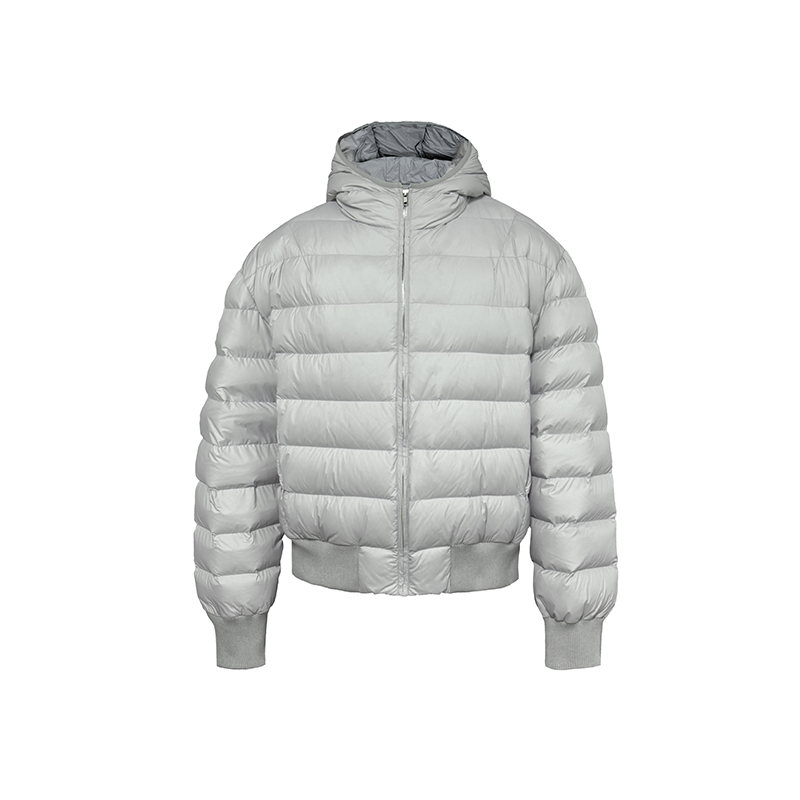 Loose Hooded Pork Rib Down Jacket
