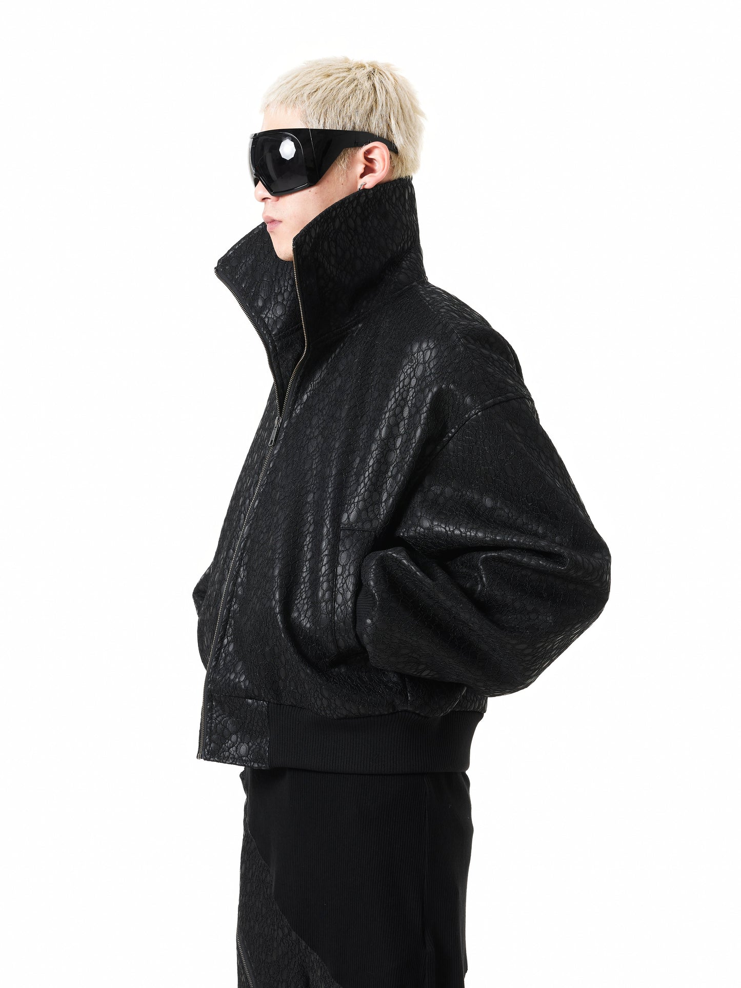 Vampire Stand Collar Lace Zip Jacket