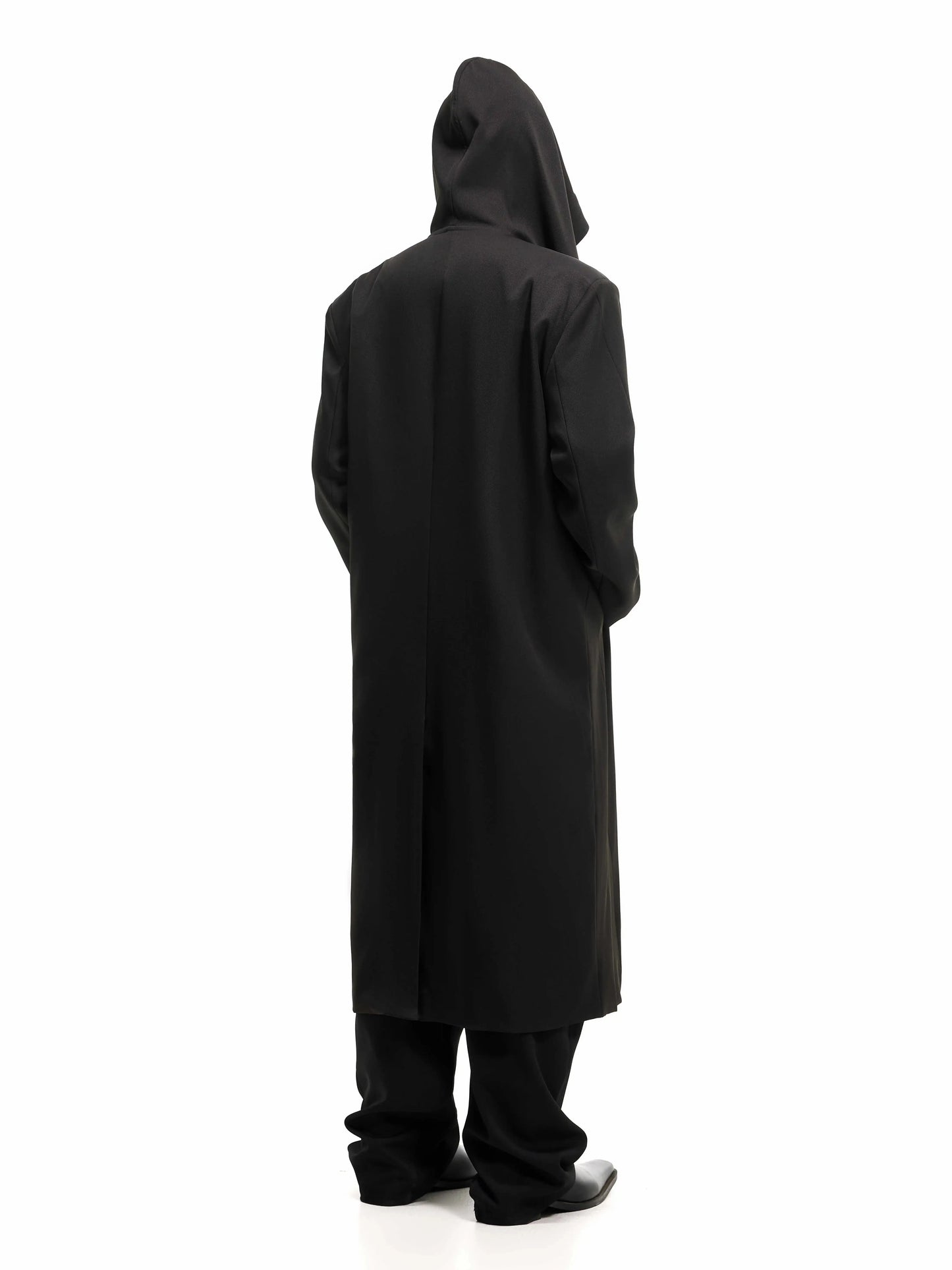 Thin Buckle Loose Hooded Trench Coat