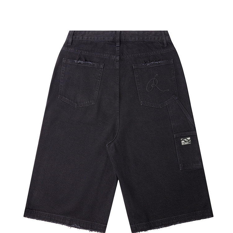 BLACK WASH BAGGY SHORTS