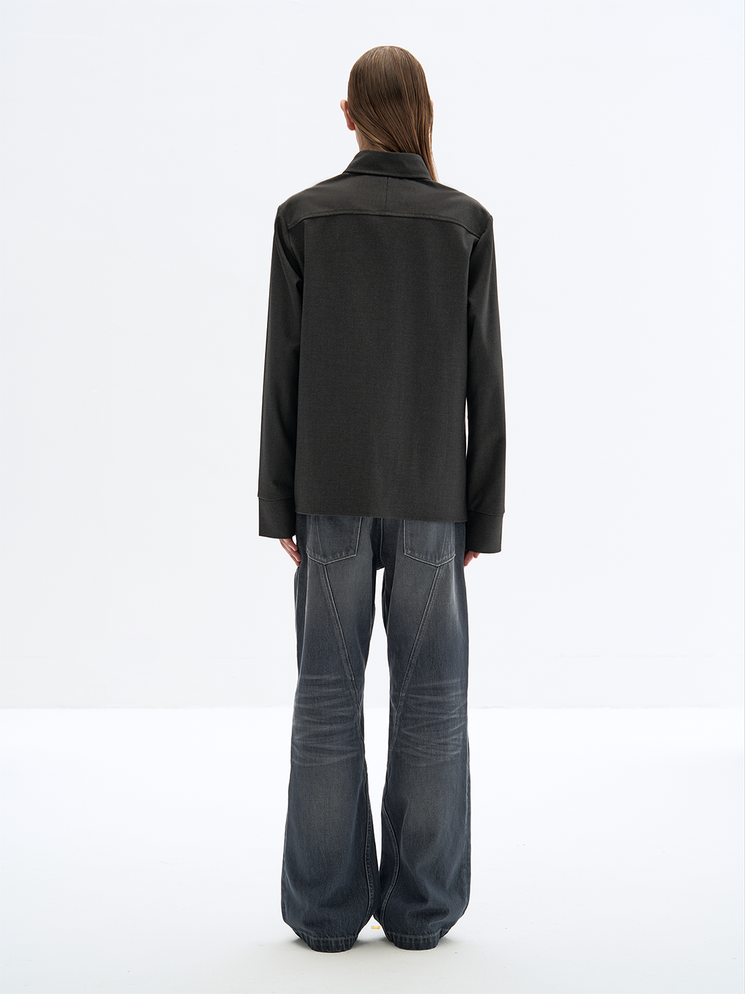 Layered gemstone long sleeve shirt