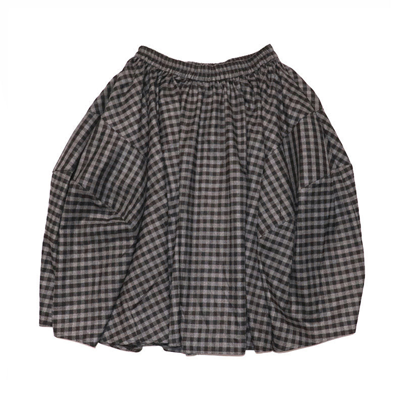 Layered pin-checked skirt