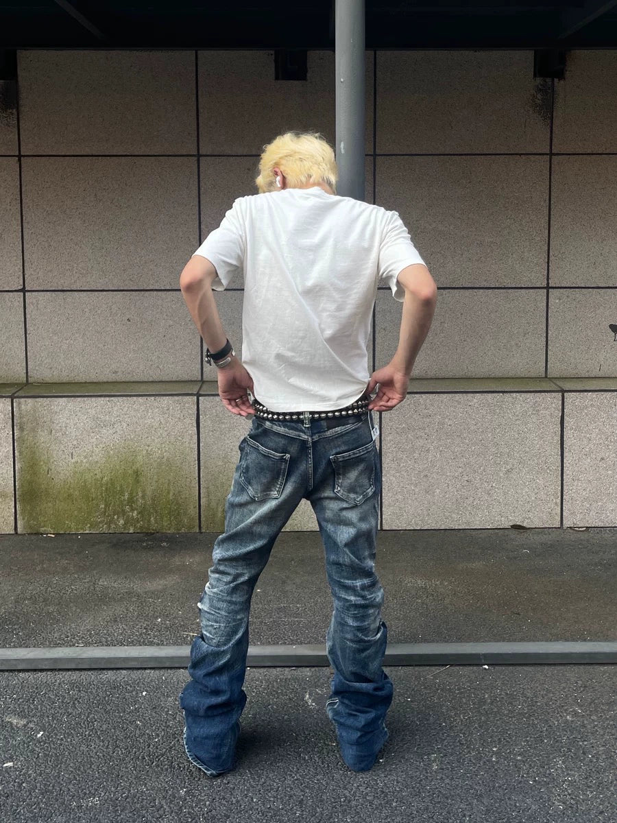 ice blue washed jeans