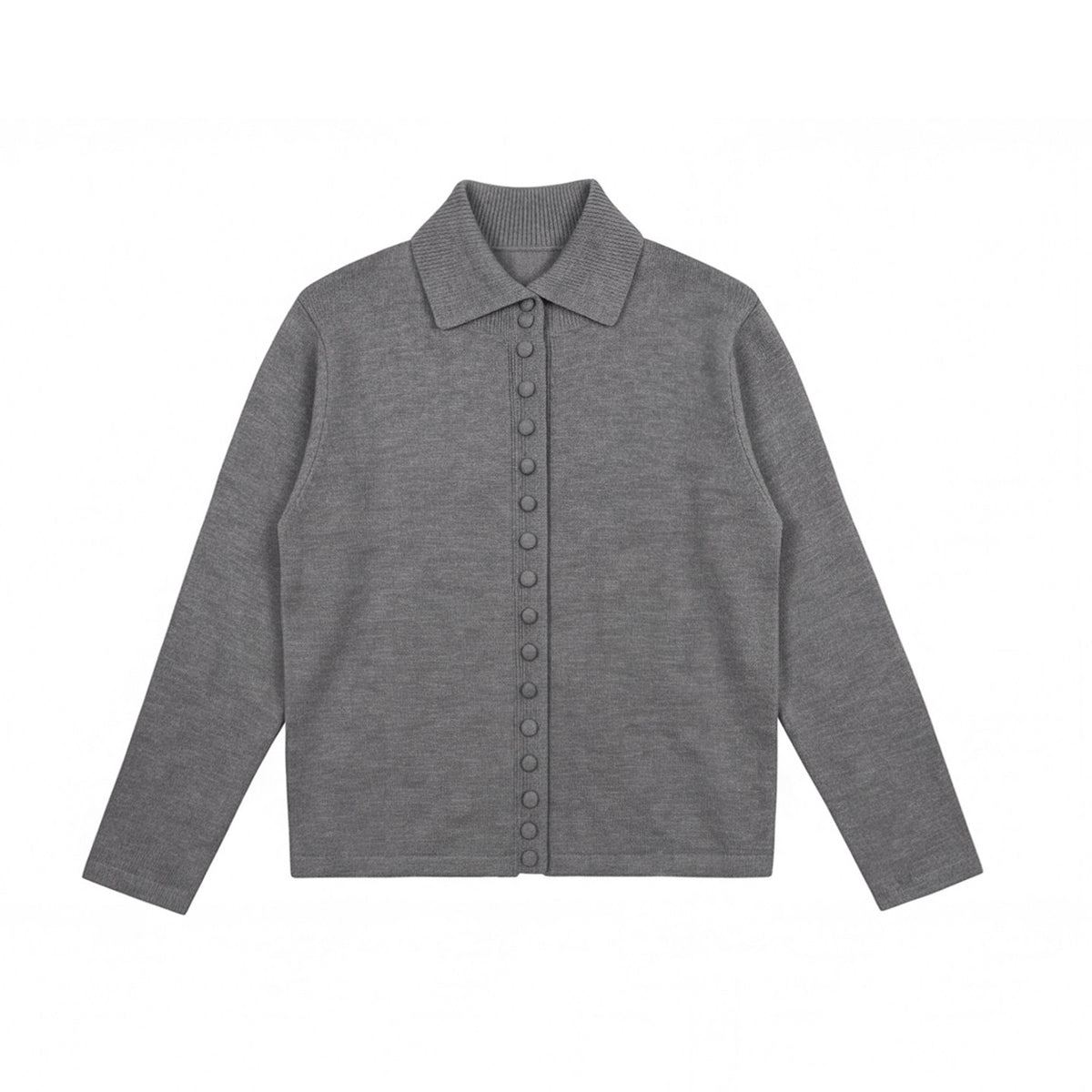 Wool Floral Button knit
