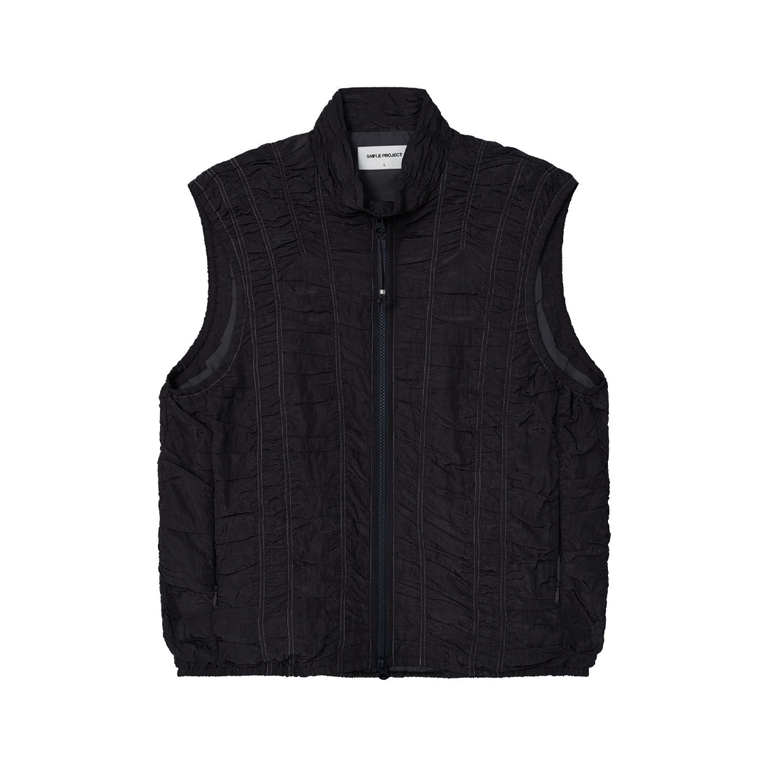 Ruched Zipper Vest