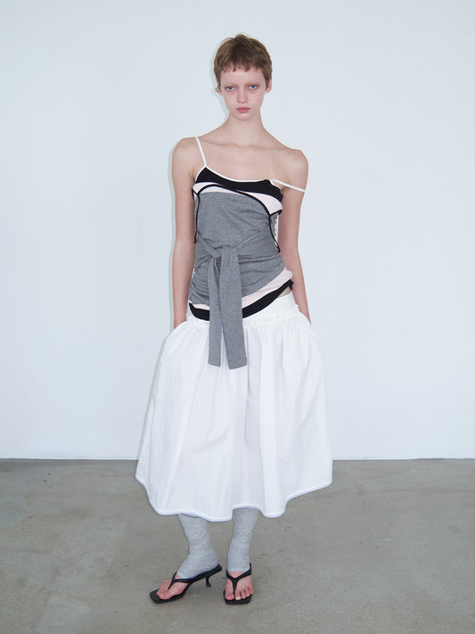 Fake layered pleated top