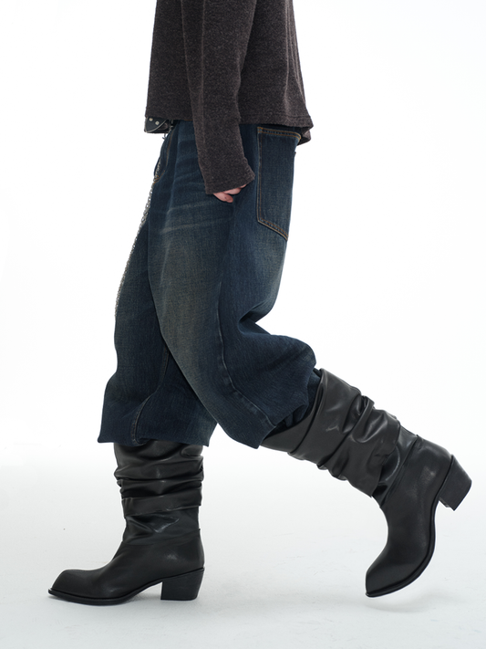 Pleated Knight Boots