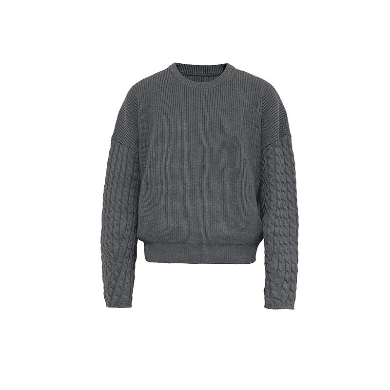 Pure cotton cable sweater