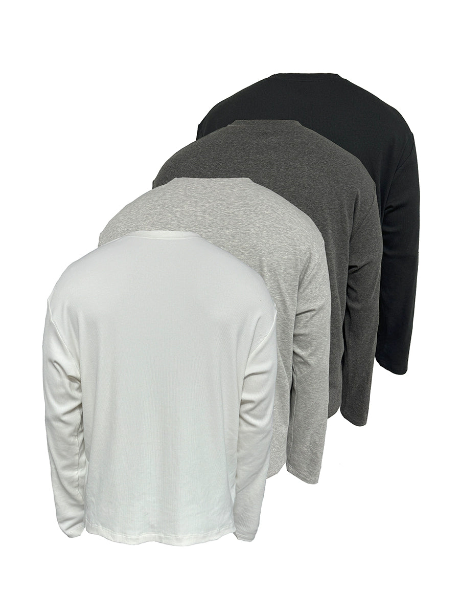 Henry Collar Long Sleeve T-shirt