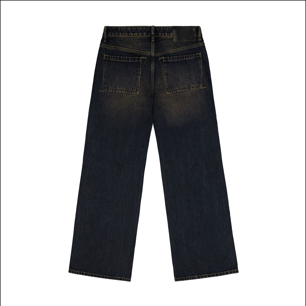 Basic black distressed jeans