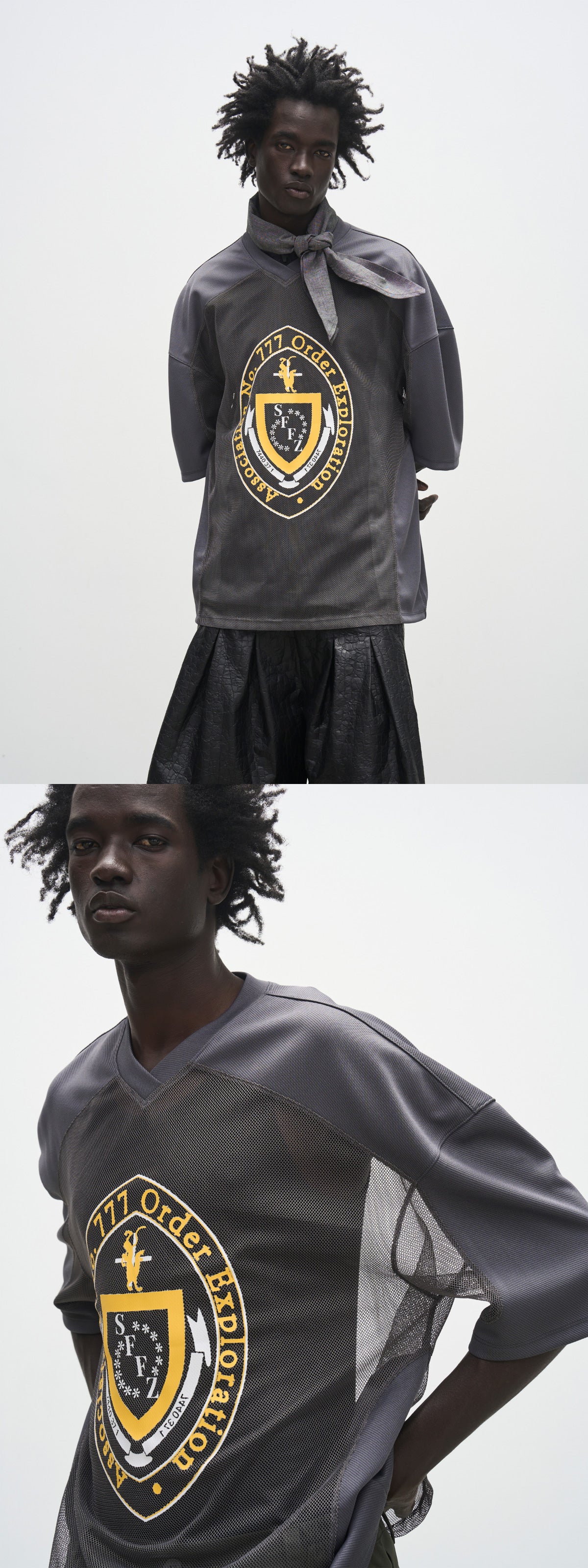 College Skeleton Net Short Sleeve Rugby Jersey T-Shirt