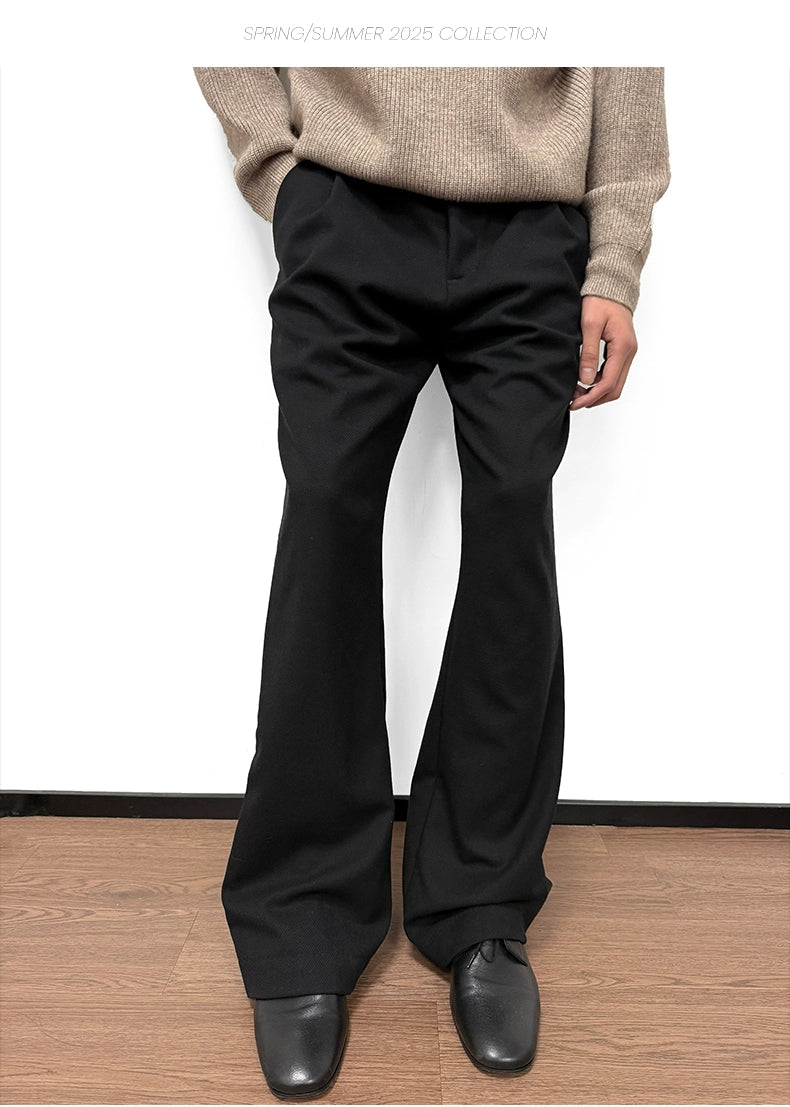 Draped Bootcut Suit Trouser