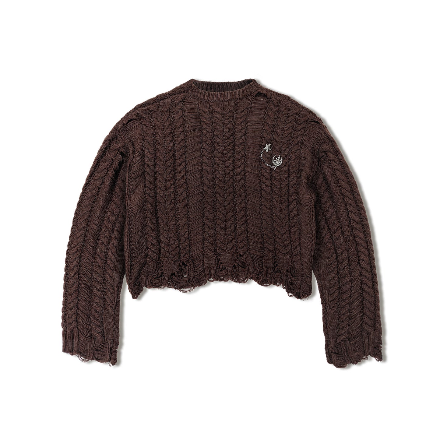 Brooch Cable Coarse Knit