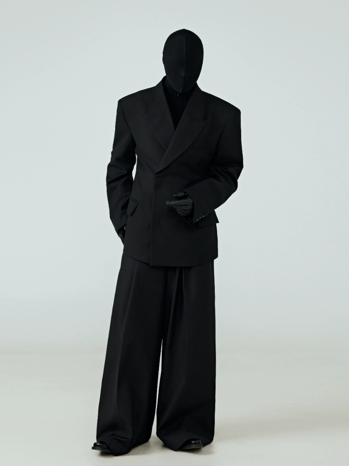 Draped Wide Leg Trouser