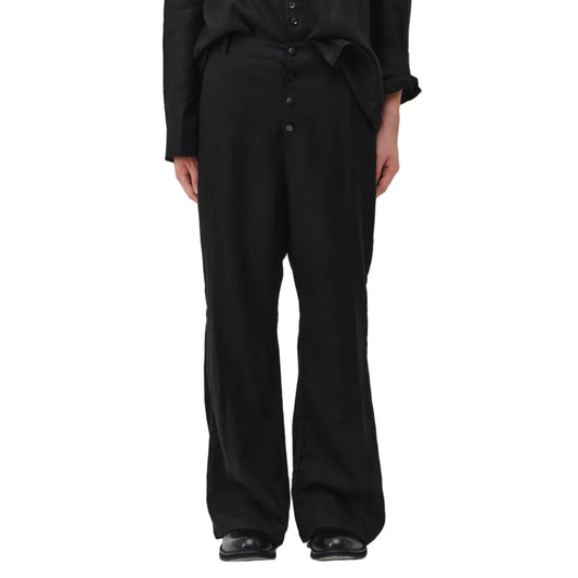 Vertical pleats draped trousers