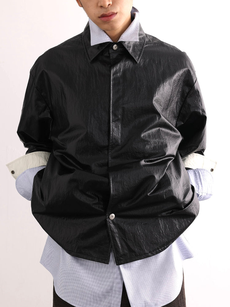 Waterproof Leather Cargo Shirt C03