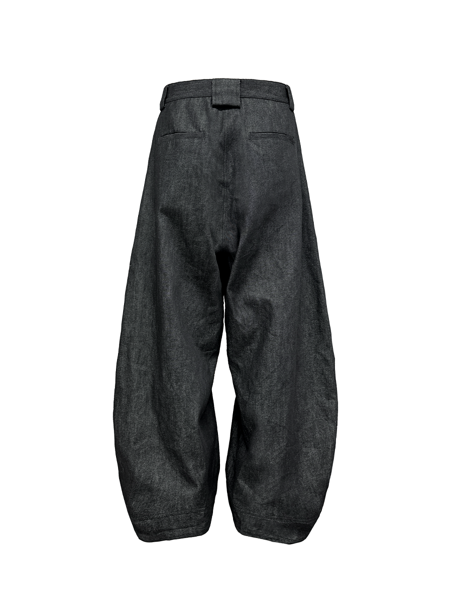 Double-sidestitched wide straight Denim