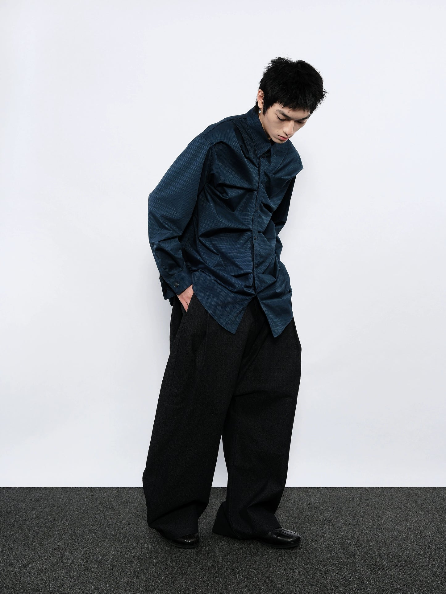 Pleated Long Sleeve Shirt