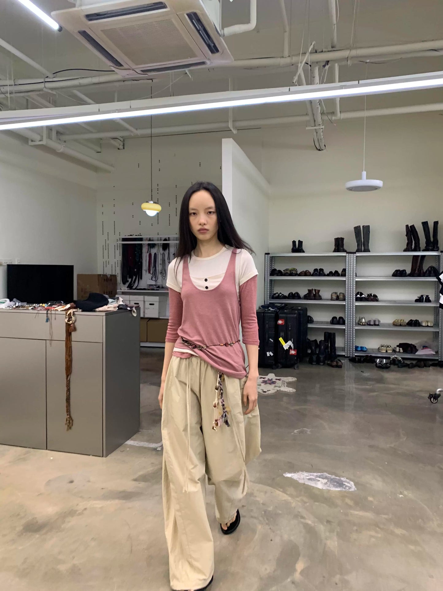 Wide Leg Paratrooper Trousers