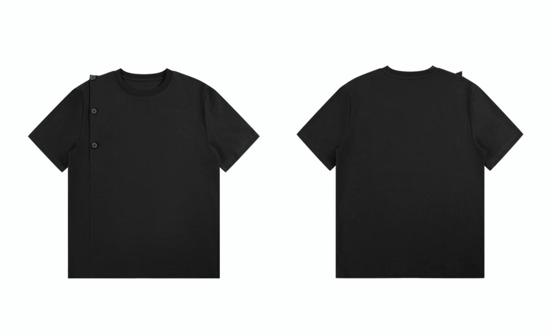 structure fencing collar short sleeve T-shirt