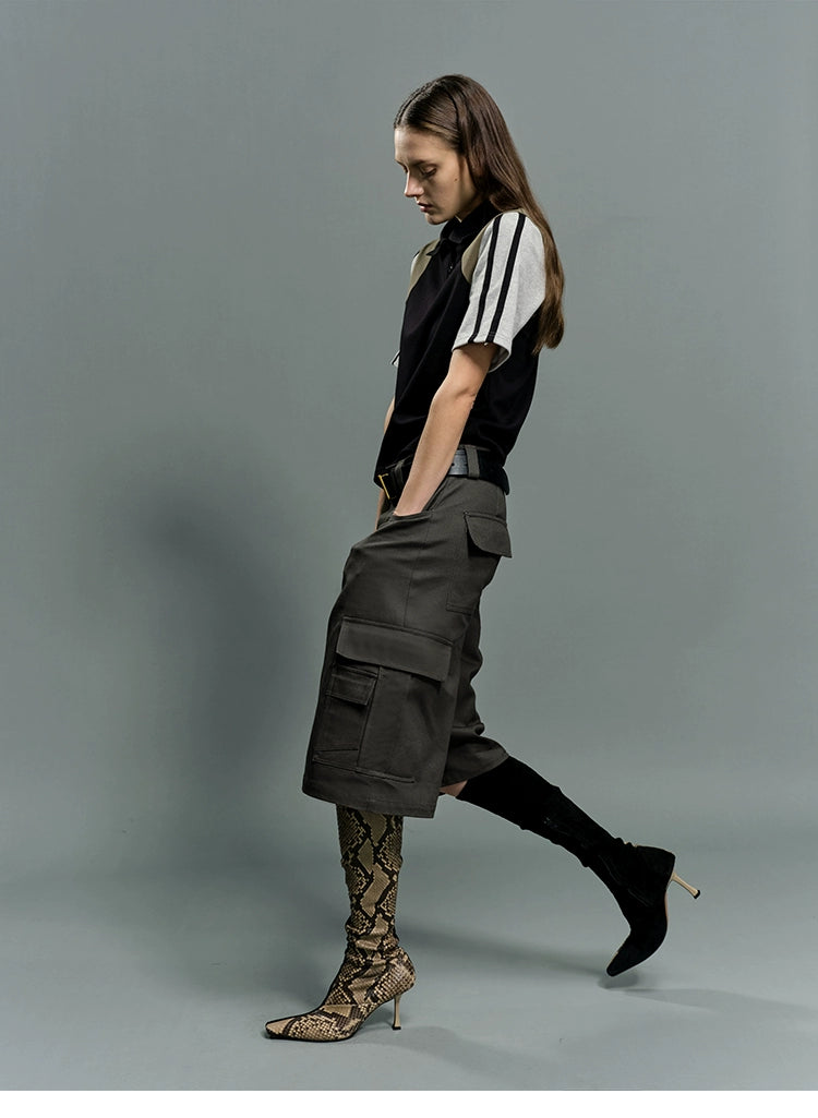 Cargo cropped shorts