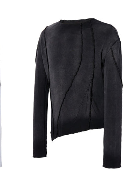 Irregular slim long sleeve T-shirt