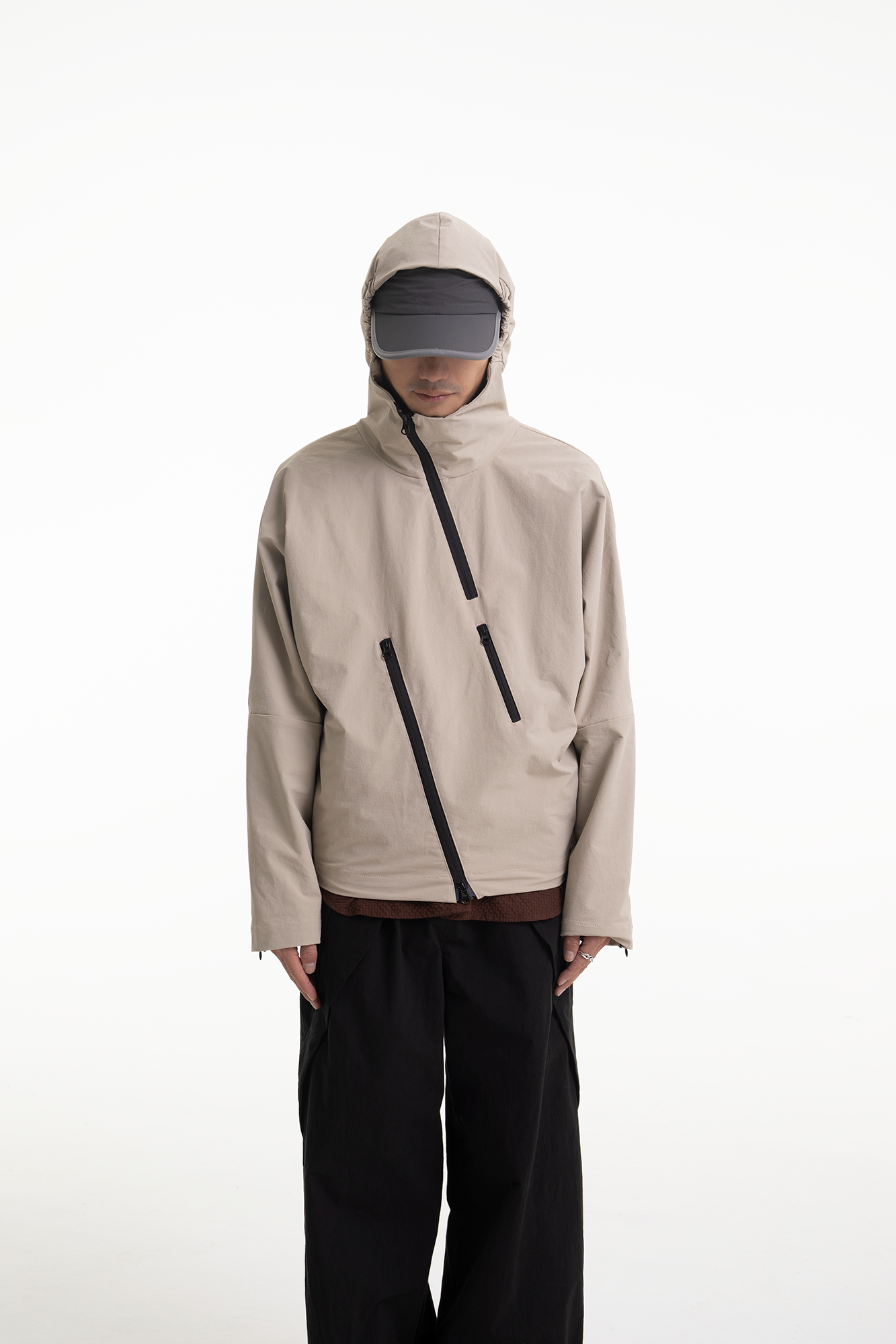 Softshell spill-resistant Multi Zip Jacket