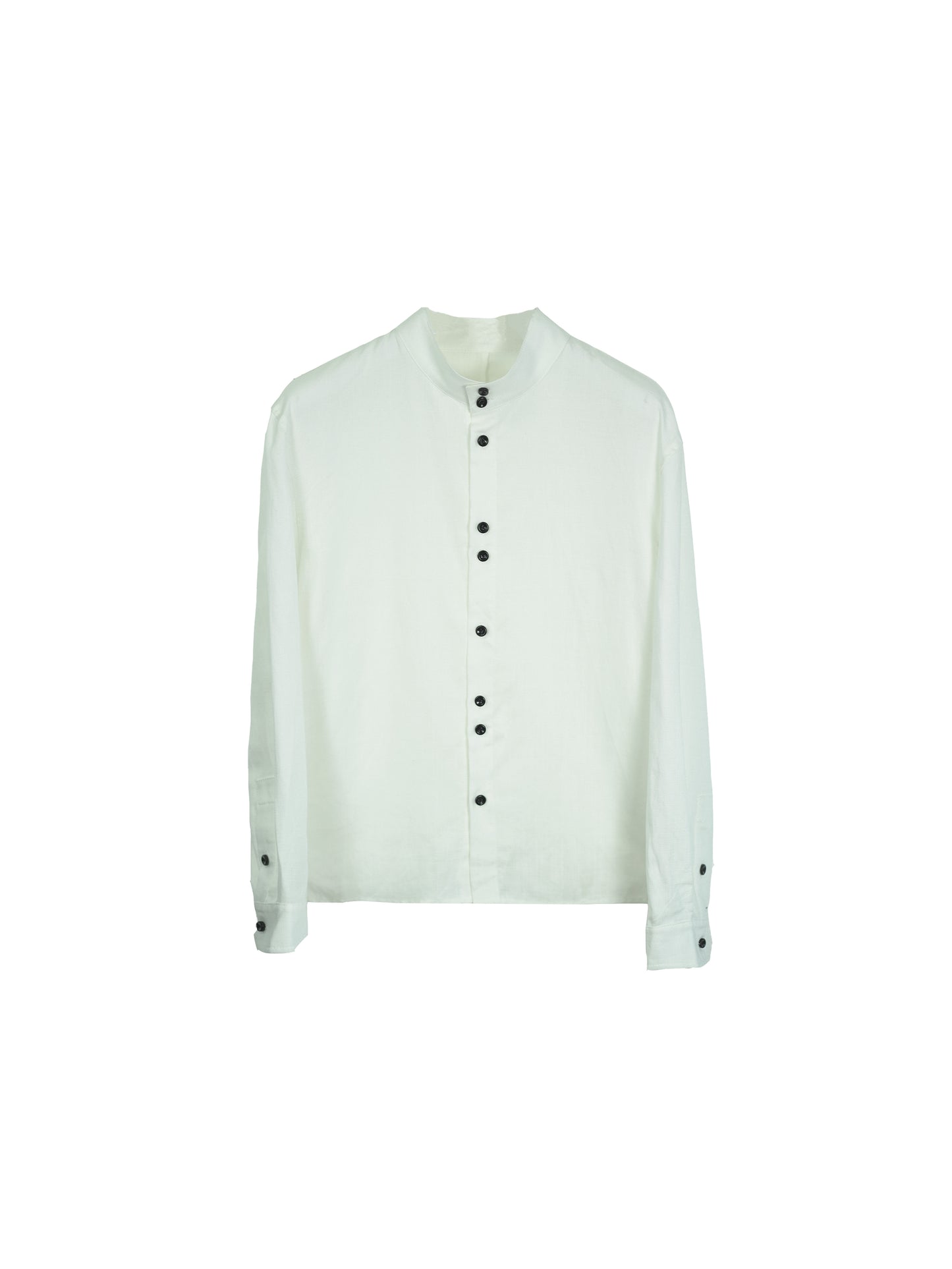 Asymmetrical button long-sleeve shirts