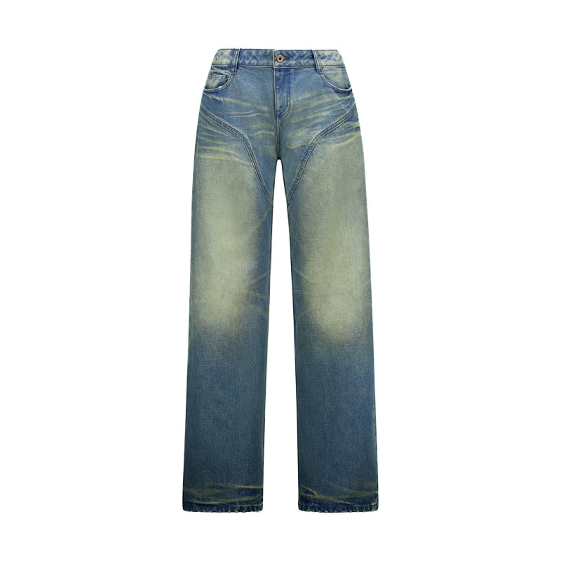 Distressed Dirty Wash Jeans
