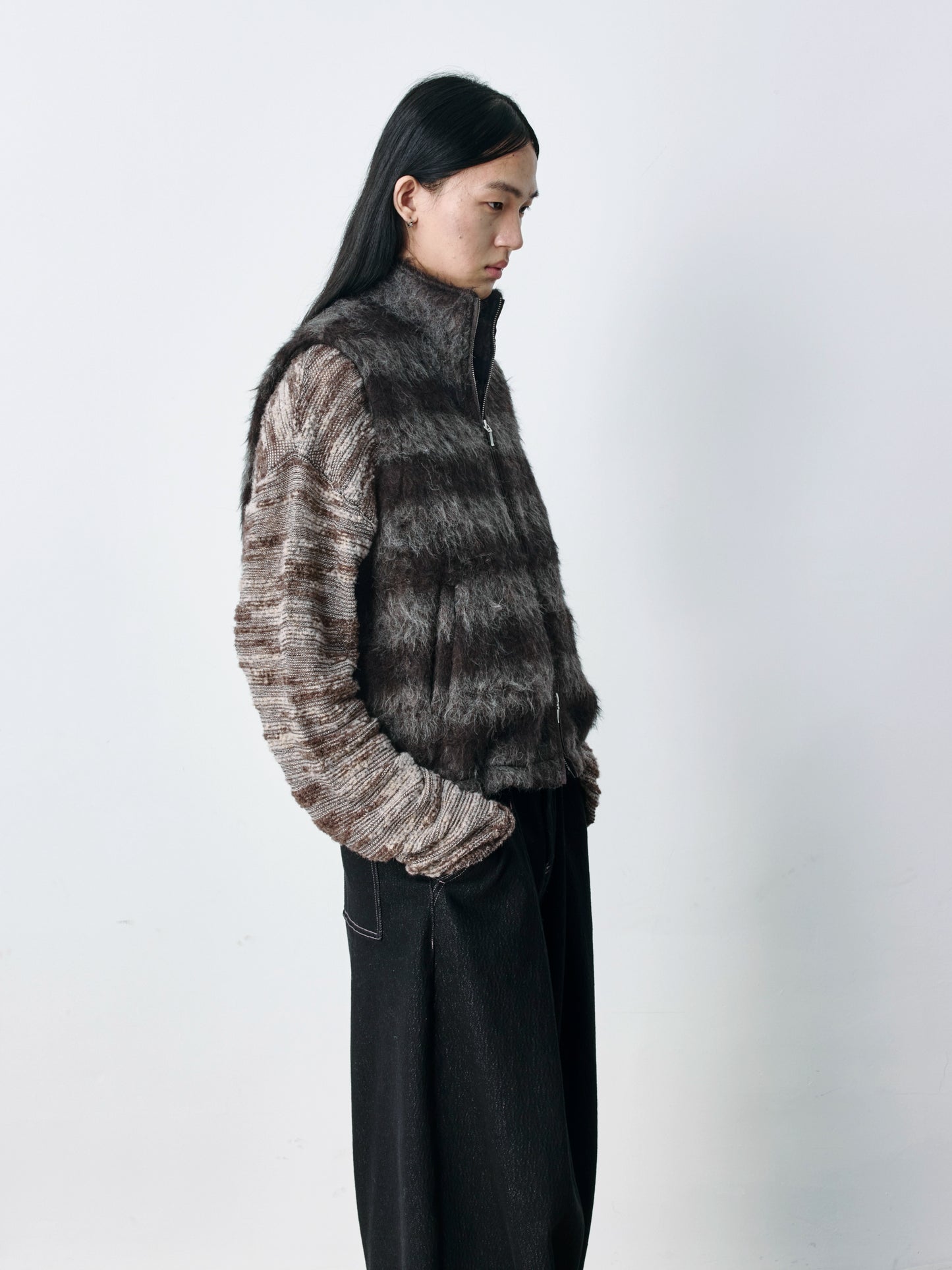 Satin-Dyed Wool Vest