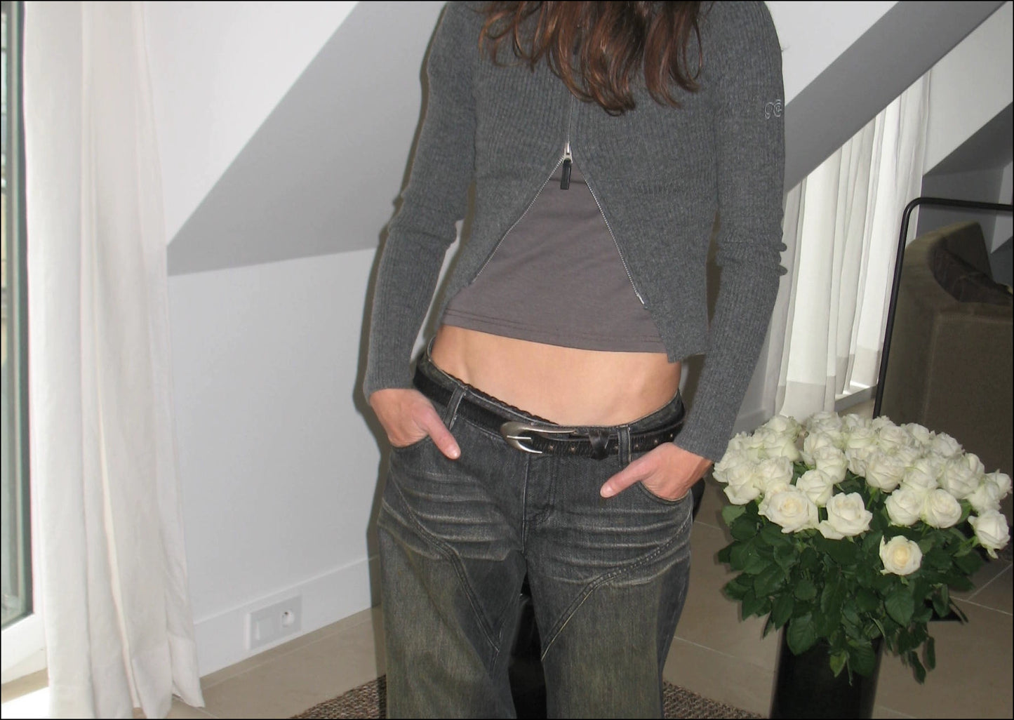 Fax Copy Express* Shaped Buckle Belt With Irregular Buckle