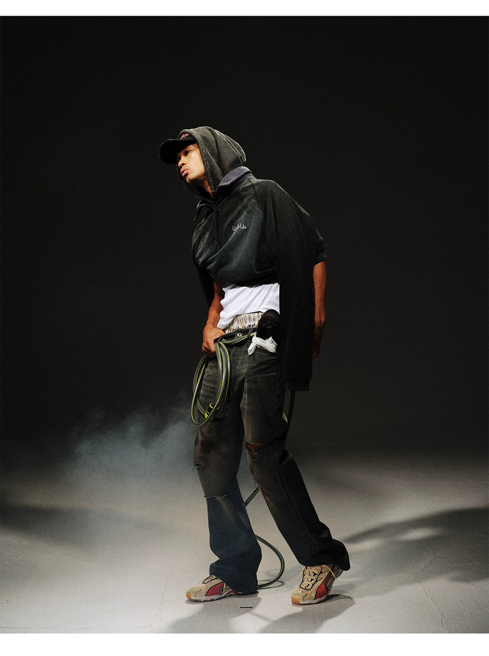 Washed Bootcut Jeans