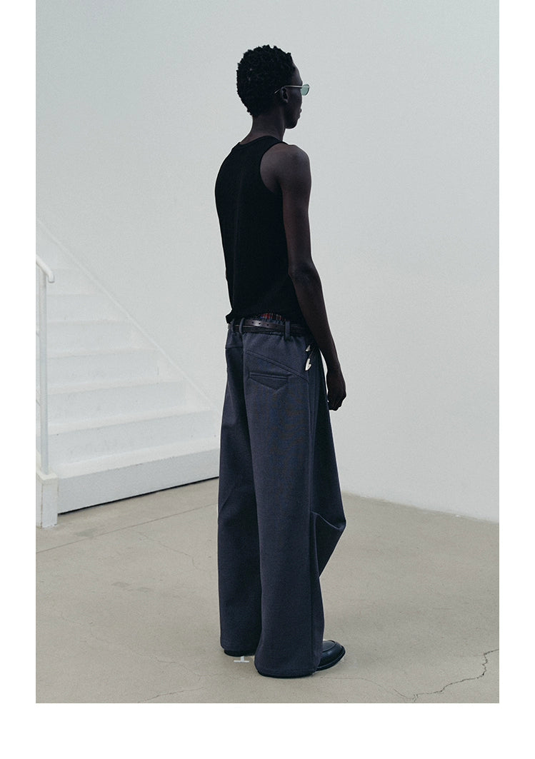 3D Draped Cut Trousers