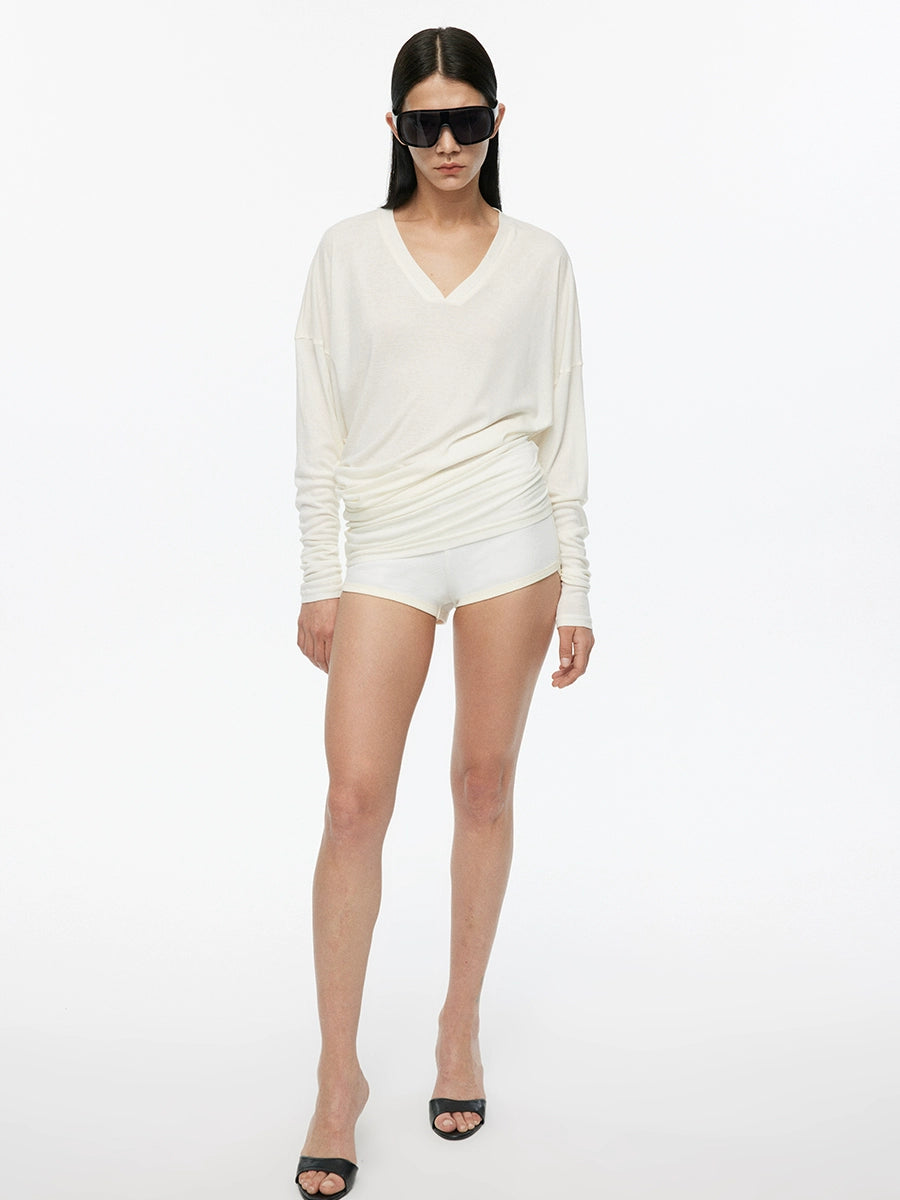 Stacked silk blend T-shirt