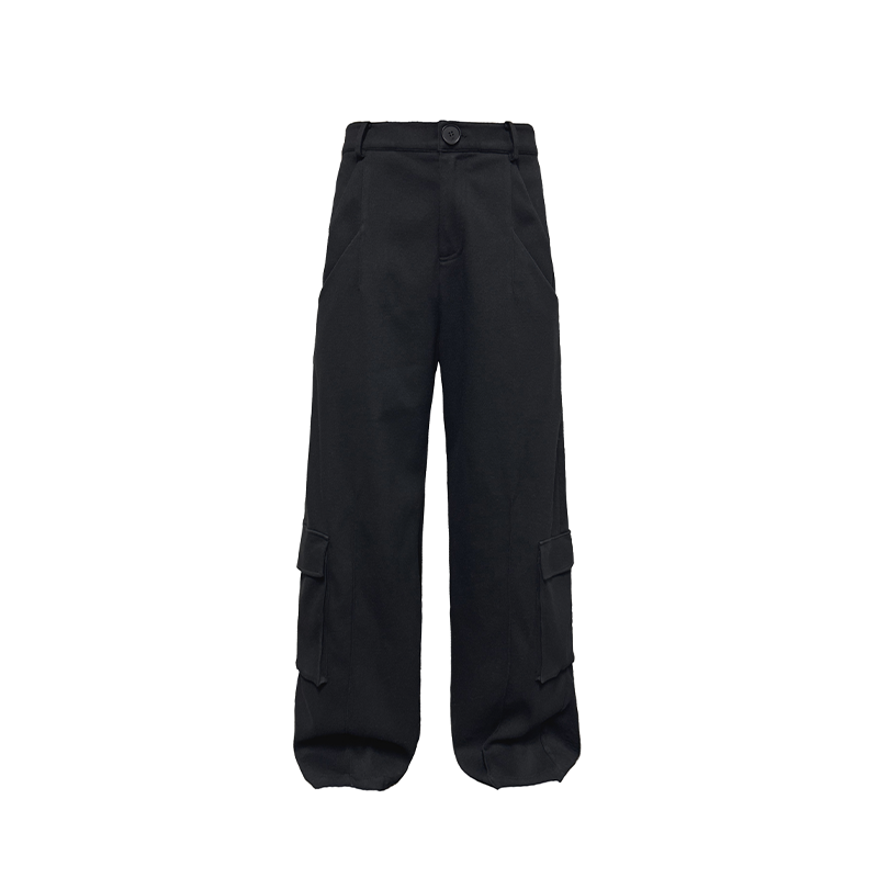 Double slip side patch pocket cargo pants